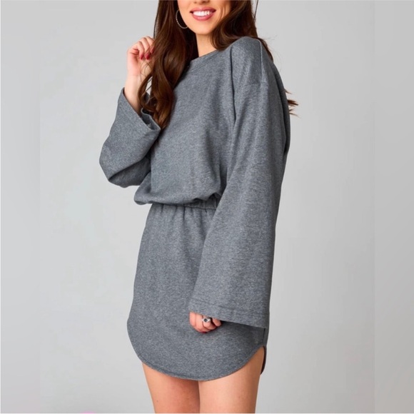 Buddy Love Dresses & Skirts - Buddy Love Willa Sweatshirt Dress in Gray SZ S NWT